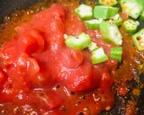オクラ＆トマト缶のケチャップライス作り方1写真