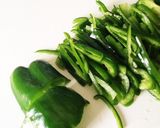 大根の皮で 青椒肉絲作り方4写真