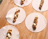 簡単！納豆チーズで餃子の皮のフライ作り方3写真