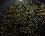 ちりめんと青菜の炒めふりかけ作り方5写真