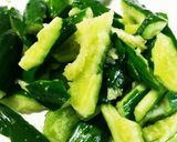 材料３つで✩オクラと胡瓜の塩昆布和え作り方3写真