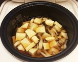 さつまいもとキノコの白だし炊き込みご飯作り方5写真