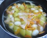 海老とうずら卵のワンポットホットサラダ作り方6写真