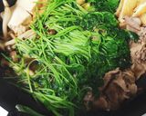超簡単晩御飯！豆苗と牛肉のすき焼き風♬作り方5写真