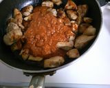 簡単♪鶏むね肉でミートソースのグラタン！作り方5写真
