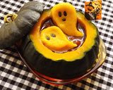 ハロウィンに☆丸ごとかぼちゃ白玉ぜんざい作り方8写真