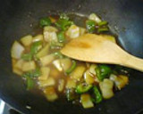 鶏肉とピーマンの和風カレーあんかけ作り方5写真
