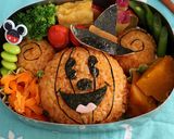 ハロウィンキャラ弁☆かぼちゃミッキー作り方4写真