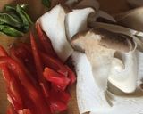 パプリカとエリンギの＊バスサミコ酢ソテー作り方1写真