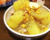 鶏手羽じゃがの♡塩バターコーン煮作り方6写真