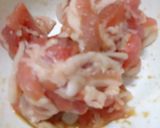 蓮根と豚肉のピリ辛炒め (*´╰╯`๓)作り方1写真