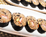リメイク）炊き込みご飯⇒炊き込みのり巻き作り方6写真