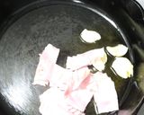 キャベツとベーコンの豆乳スープパスタ作り方3写真