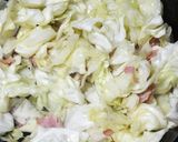 キャベツとベーコンの豆乳スープパスタ作り方4写真