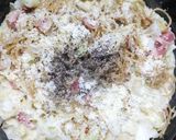 キャベツとベーコンの豆乳スープパスタ作り方9写真