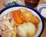 ゴロッと肉じゃが♡とんかつ用ロース肉で作り方4写真