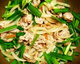 豚ニラ炒め。作り方4写真