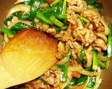 豚ニラ炒め。作り方5写真