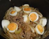 豚肉とゆでたまごのすき煮作り方5写真