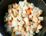 コロコロ根野菜の生姜ミルク味噌スープ作り方1写真