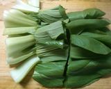 チンゲン菜と 豚肉の オイスター炒め♪作り方1写真