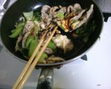 チンゲン菜と 豚肉の オイスター炒め♪作り方6写真