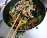 チンゲン菜と 豚肉の オイスター炒め♪作り方7写真