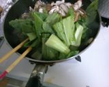 チンゲン菜と 豚肉の オイスター炒め♪作り方5写真