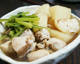 ほんのりごま油♪白かぶと鶏ももの香ばし煮作り方5写真