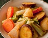 蒸し野菜の味噌炒め作り方4写真