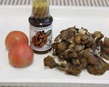 舞茸とトマトのにんにくドレッシング炒め作り方1写真