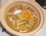 簡単♡うどんスープで卵しめじ雑炊♪作り方4写真
