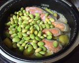 鮭とサツマイモと枝豆の炊き込み御飯作り方6写真