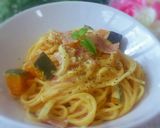 ベーコンとカボチャの♡ワンポットパスタ作り方3写真