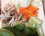 簡単☆野菜たっぷり豚肉あんかけチャーハン作り方1写真