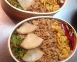 彩★鶏そぼろ弁当(卵、大根、ピーマン)作り方9写真