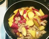 サツマイモと豚肉の味噌煮作り方5写真