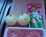 ワンポットでナポリタンと煮込みハンバーグ作り方1写真