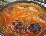ワンポットでナポリタンと煮込みハンバーグ作り方9写真