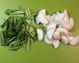 蕪とチキンの香ばし醤油炒め。作り方1写真
