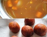 揚げたこ焼き入り＊カレースープ作り方2写真