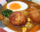 揚げたこ焼き入り＊カレースープ作り方3写真