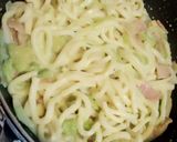 簡単♡アボカド•ベーコンのクリームうどん作り方5写真