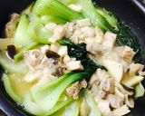 チンゲン菜と鶏モモ肉のオイスター炒め作り方6写真
