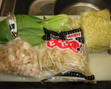 もやしと青梗菜の海鮮オイマヨ焼きそば作り方1写真