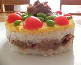 豚肉のにんにくしょう油で簡単★ケーキ寿司作り方8写真