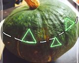 手抜簡単！かぼちゃ頭のハロウィンプリン✿作り方1写真