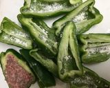 ピーマンの蕎麦肉詰め♪作り方3写真
