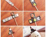 簡単おばけちゃん☆ハロウィン☆おにぎり作り方3写真