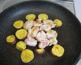 さつま芋と鶏肉のコチュジャン炒め作り方3写真